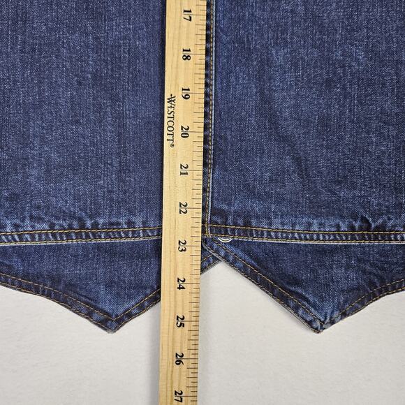 Concealed Carry Mens Denim Vest Western Biker Snap Front Motorcycle Metagear L - Picture 10 of 14